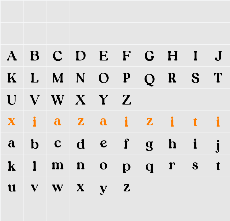 Calive Blur Demo 字符映射表