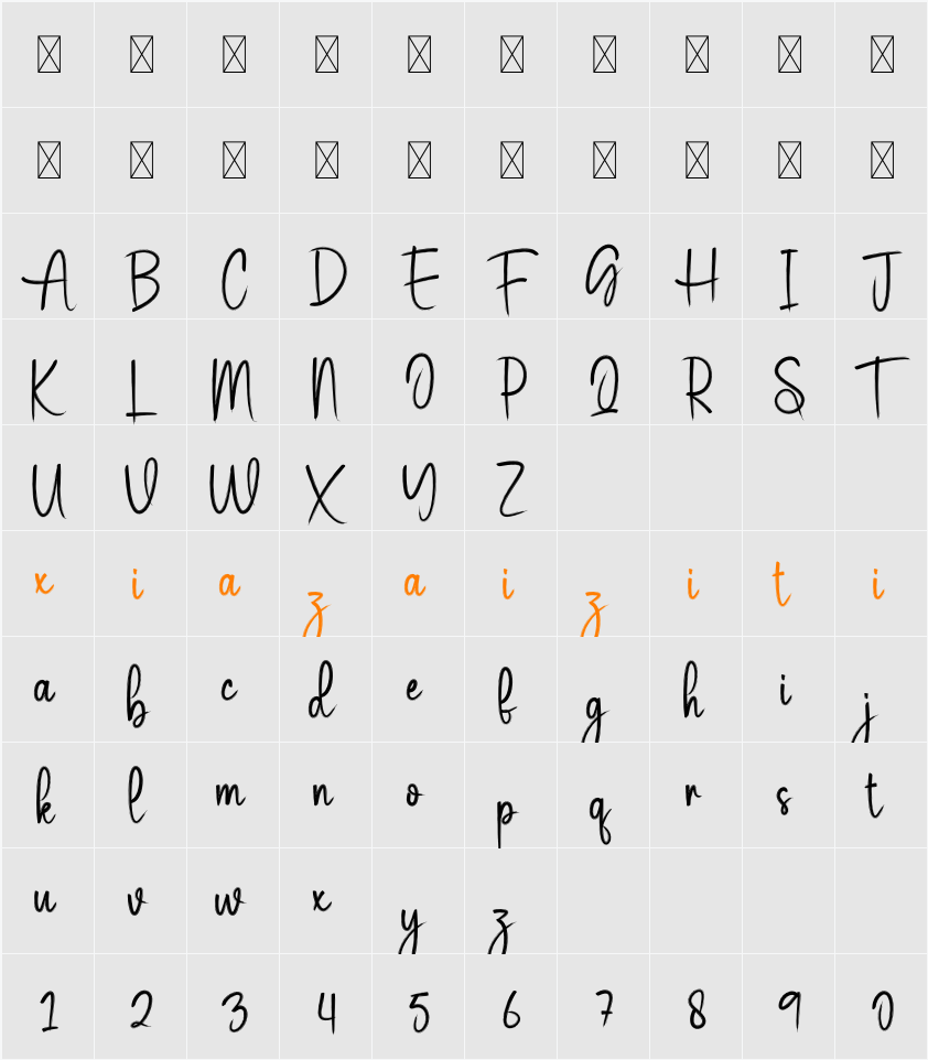 December 字符映射表