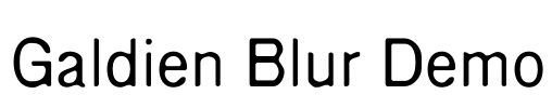 Galdien Blur Demo