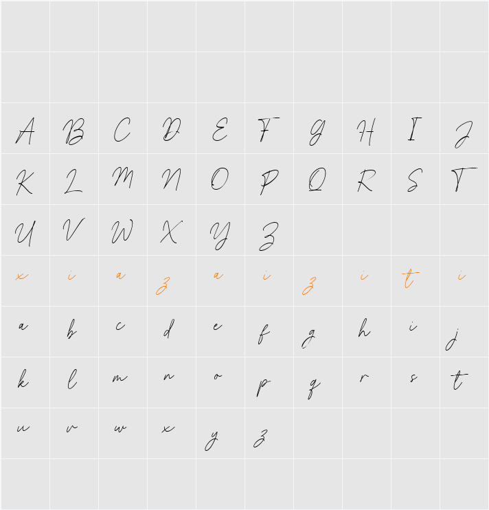 Delistan 字符映射表