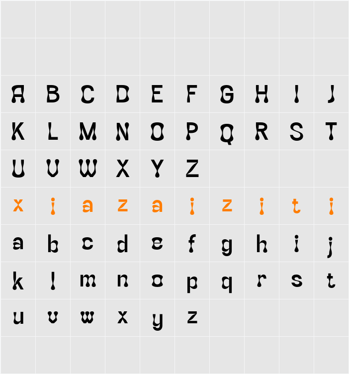 CS Floid Demo 字符映射表