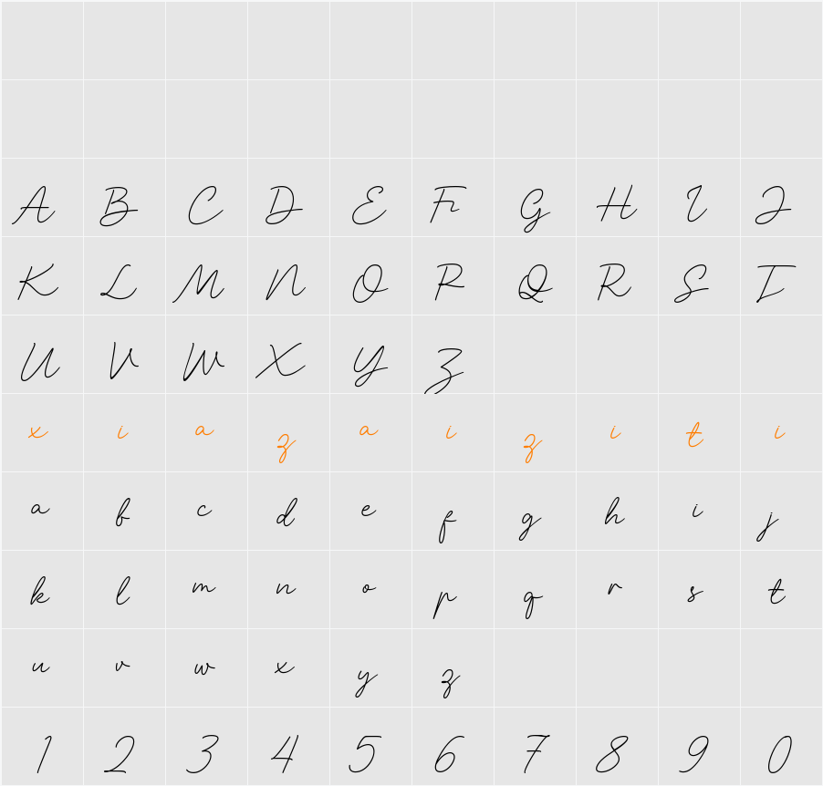 Elontias 字符映射表