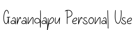 Garandapu Personal Use 字体预览图