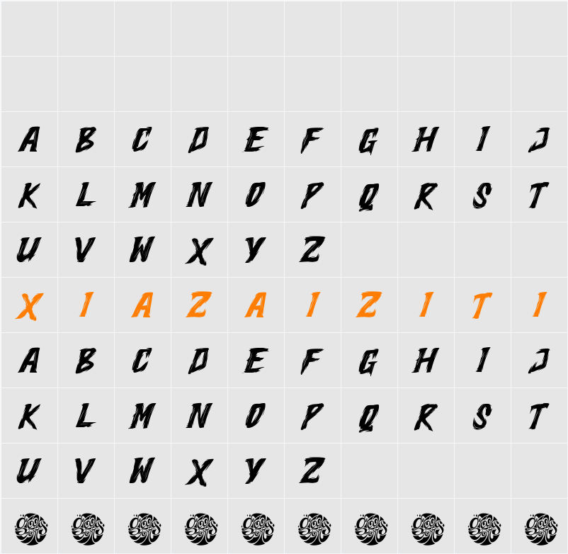 GF Botleg Demo 字符映射表