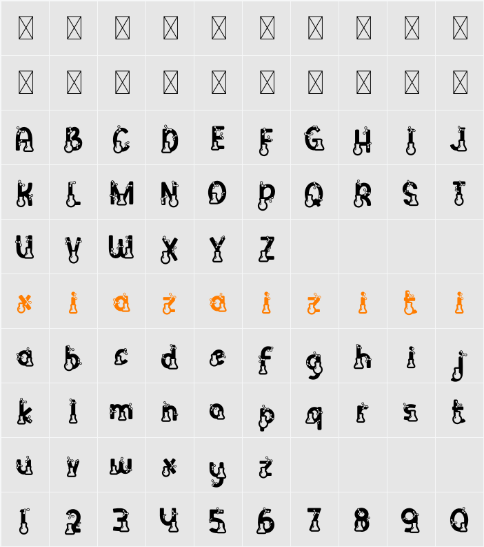 Clever Science Tube 字符映射表