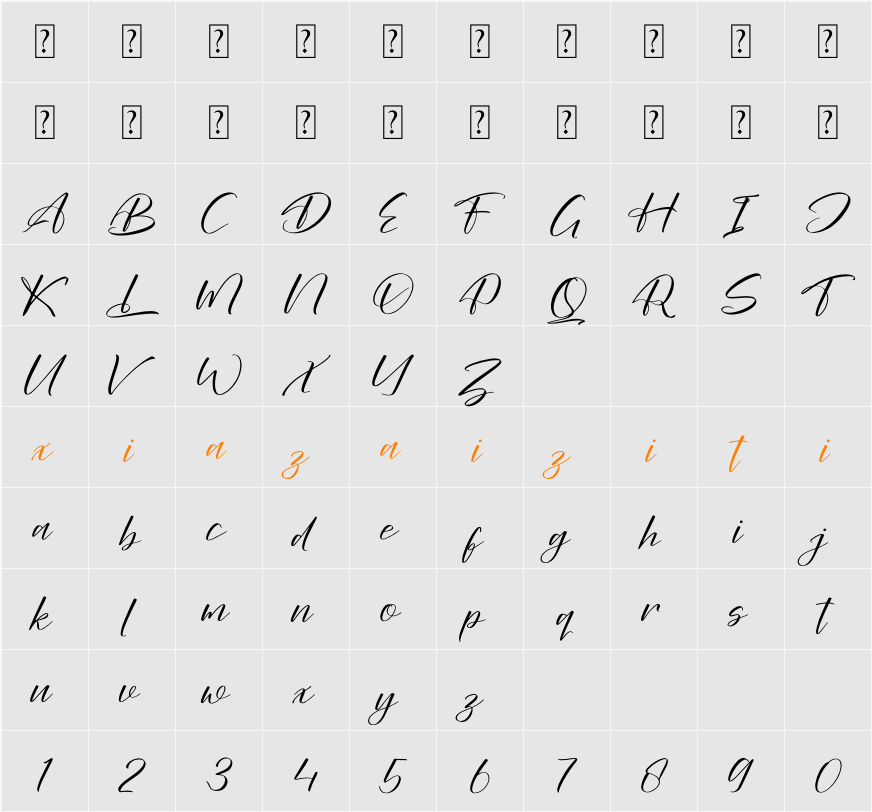 Dalinthy 字符映射表