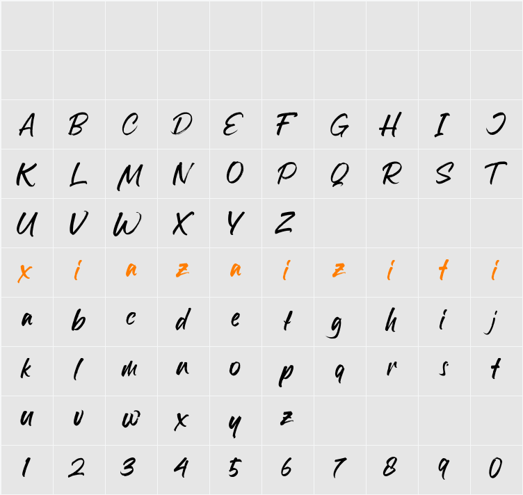 Demo High Recoil 字符映射表