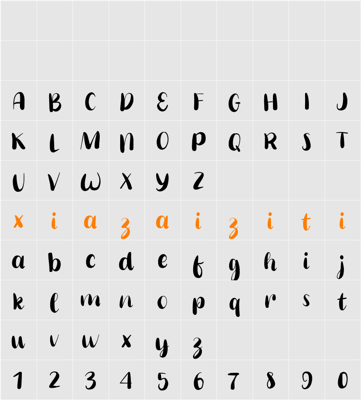 Child and Christ 字符映射表