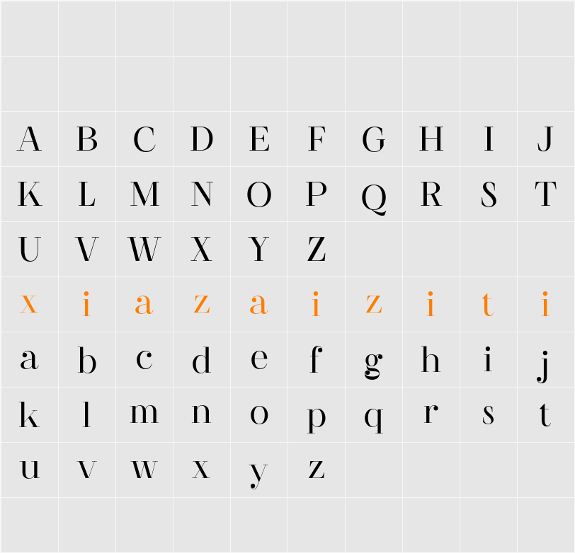 CS Calping Demo 字符映射表