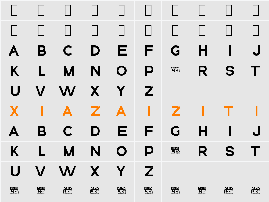 GEO Bin DEMO 字符映射表