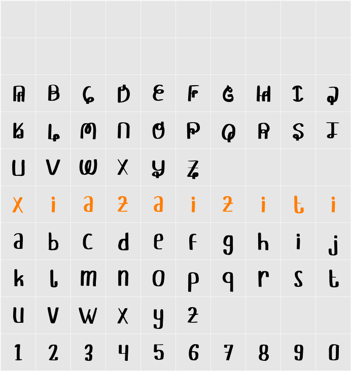 Demo SL Wildest Dream 字符映射表