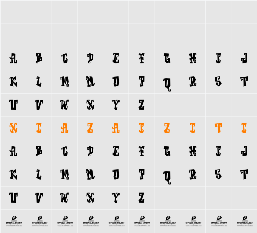 Chiki Dako DEMO 字符映射表