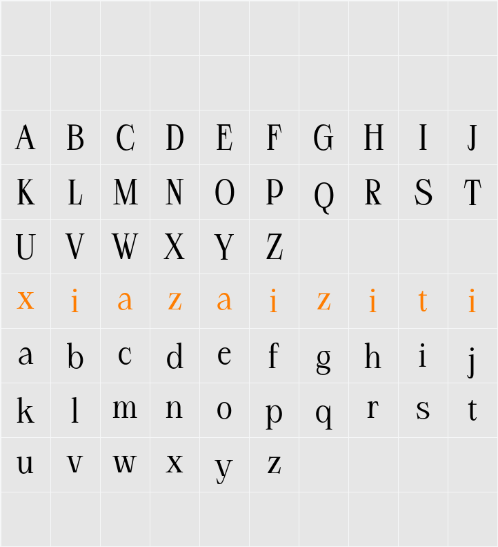 Clevon Demo 字符映射表