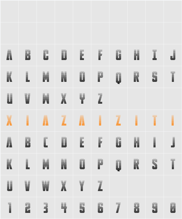 DiaClone Gradient 字符映射表