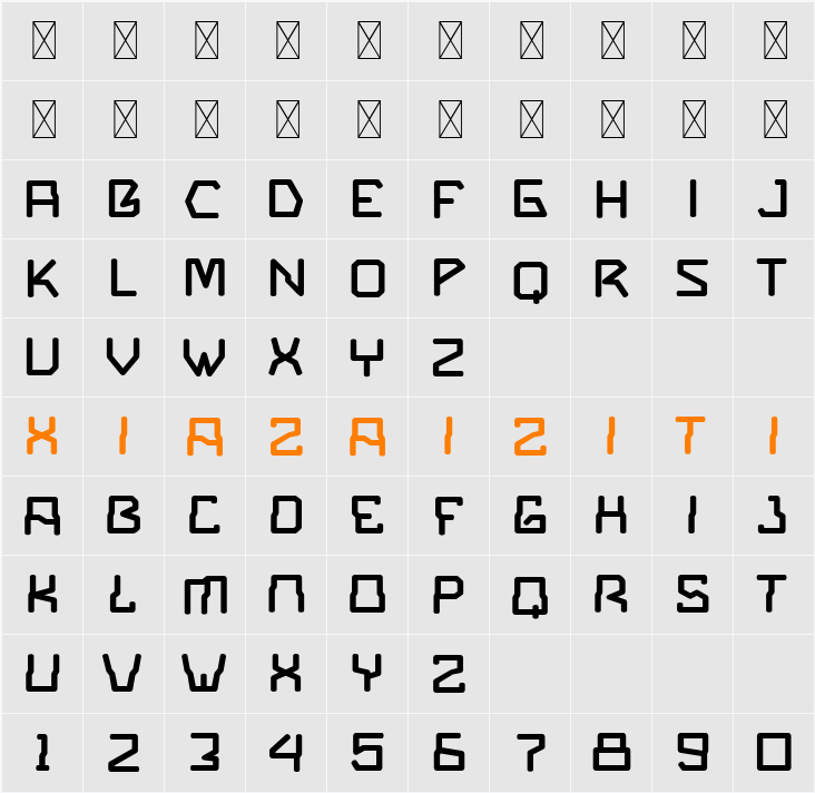 Flux Boxes 字符映射表