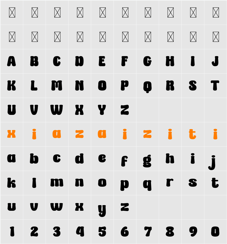 Flogie 字符映射表