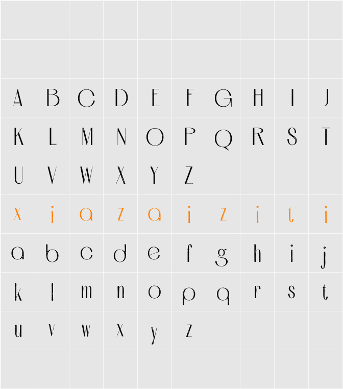 Celesia Stamp Demo 字符映射表