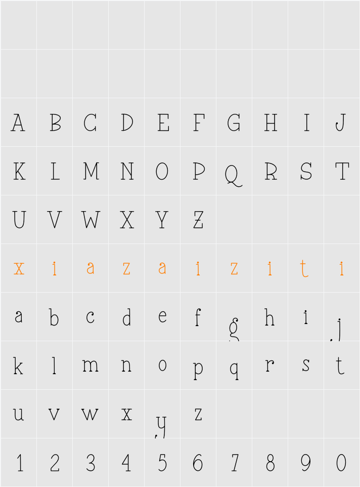 Farmwriter 字符映射表