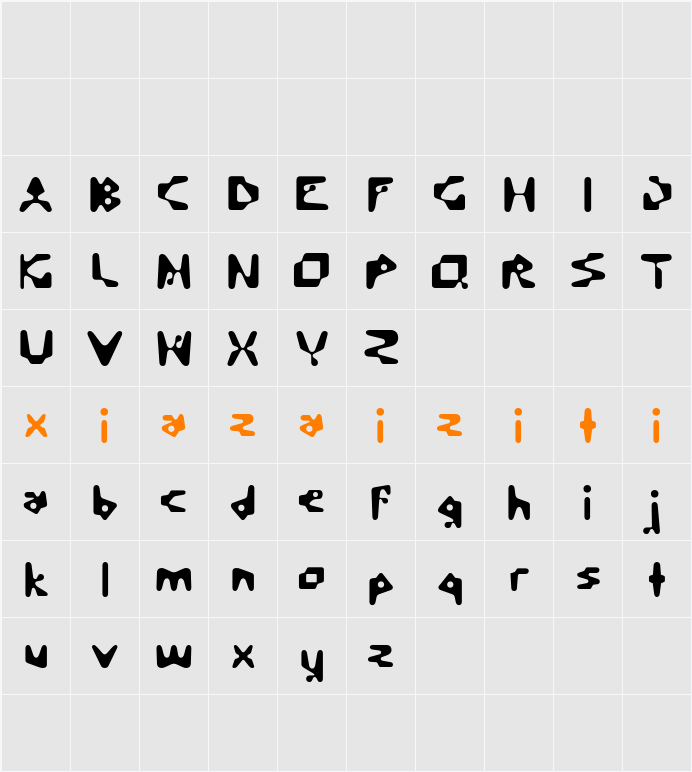 CS Weird Demo 字符映射表