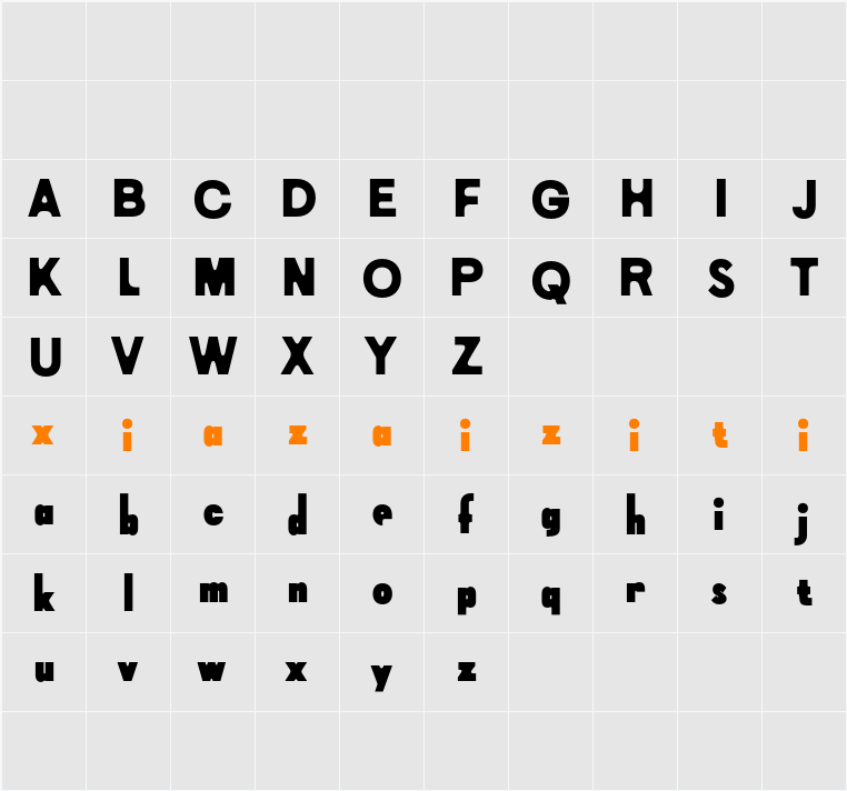 CS Violeta Demo 字符映射表