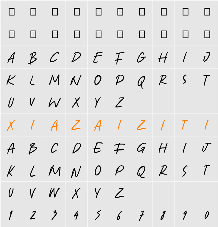 Ghazir 字符映射表