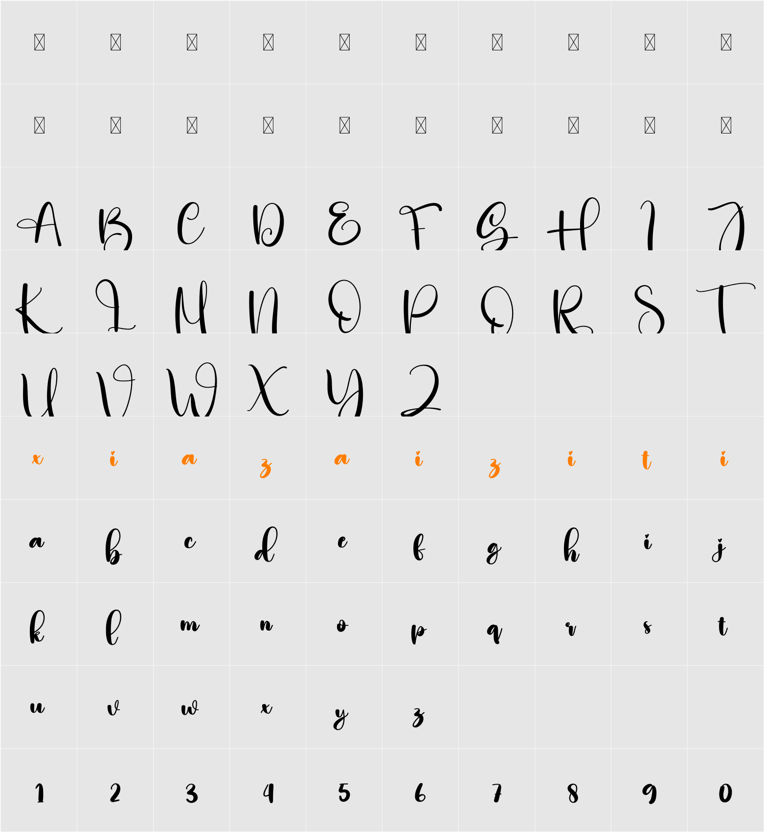 Darling 字符映射表