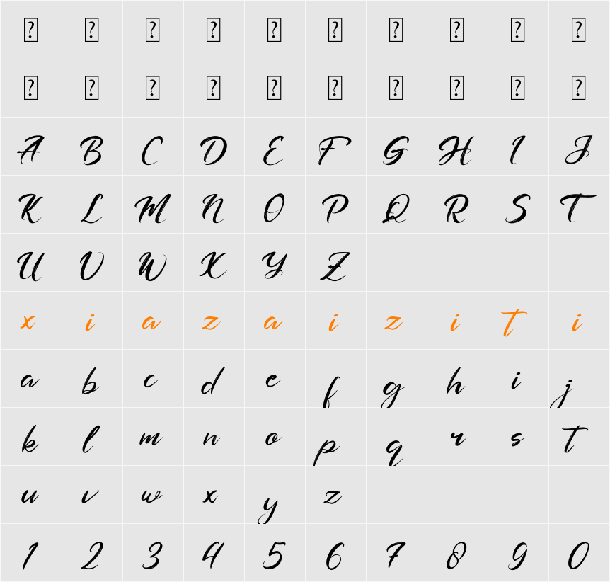 Dashthyn 字符映射表