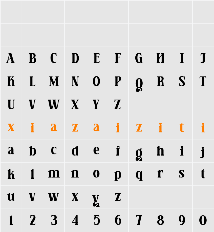 Chusten Bullgis 字符映射表