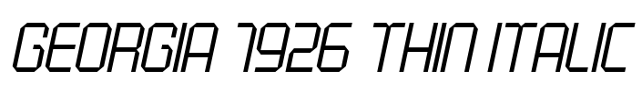 Georgia 1926 Thin Italic