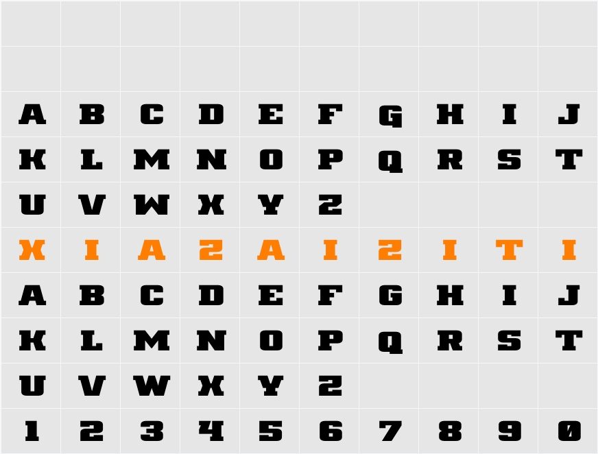 Drover Title 字符映射表