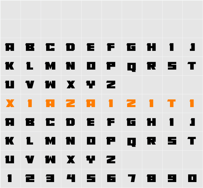 Doombots 字符映射表