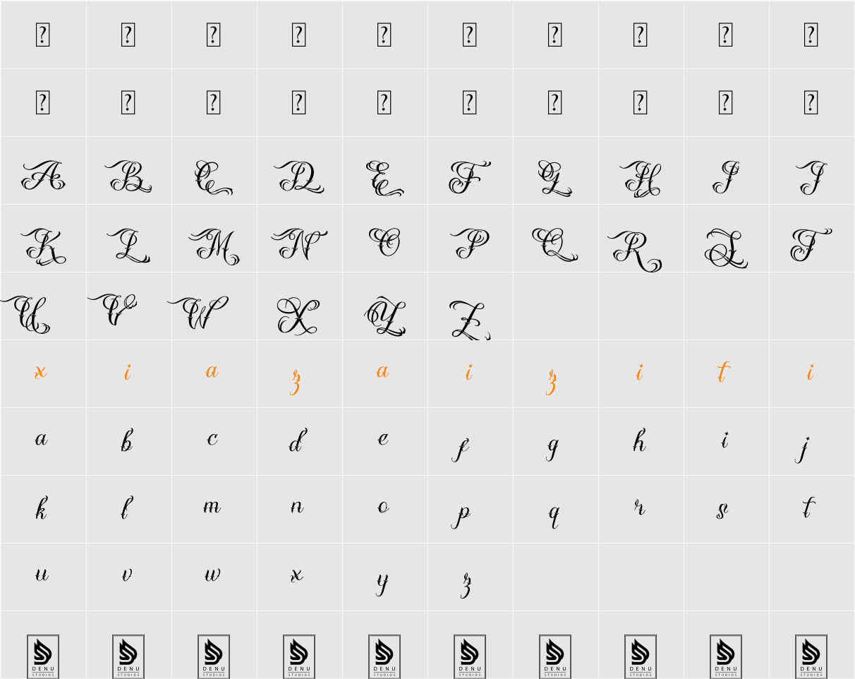 Claimus de Sances 字符映射表