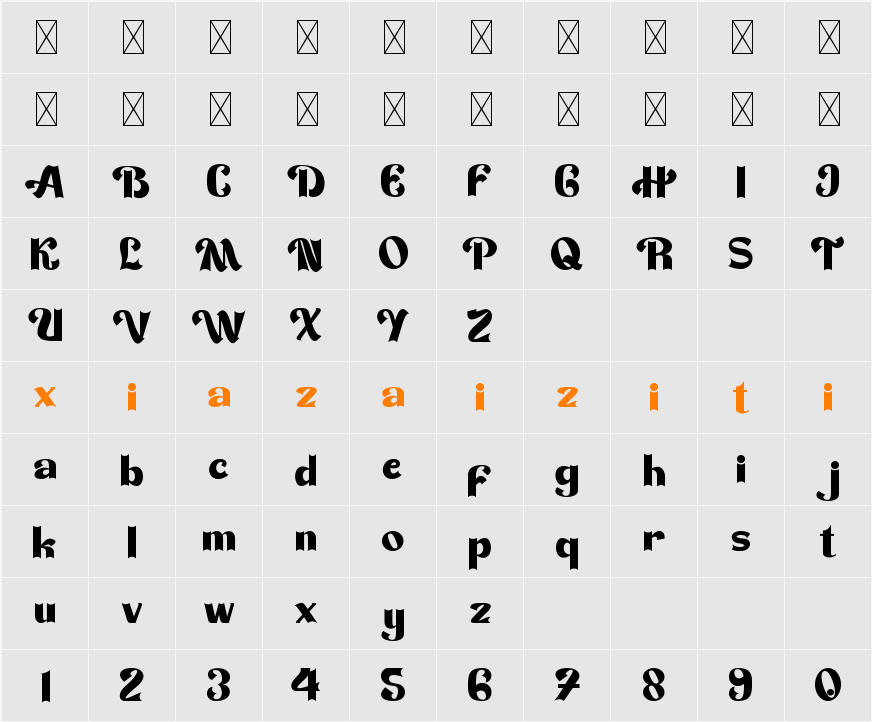 Closing Time 字符映射表