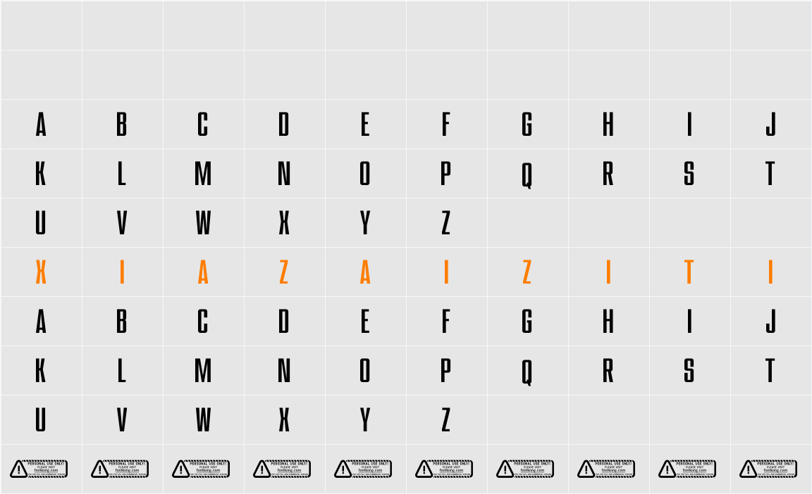 Coloni PERSONAL USE ONLY! 字符映射表