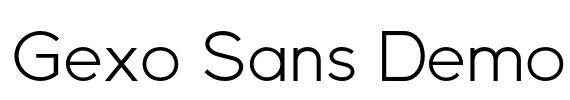Gexo Sans Demo