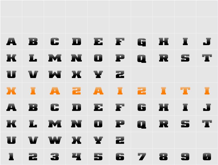 Drover Halftone 字符映射表