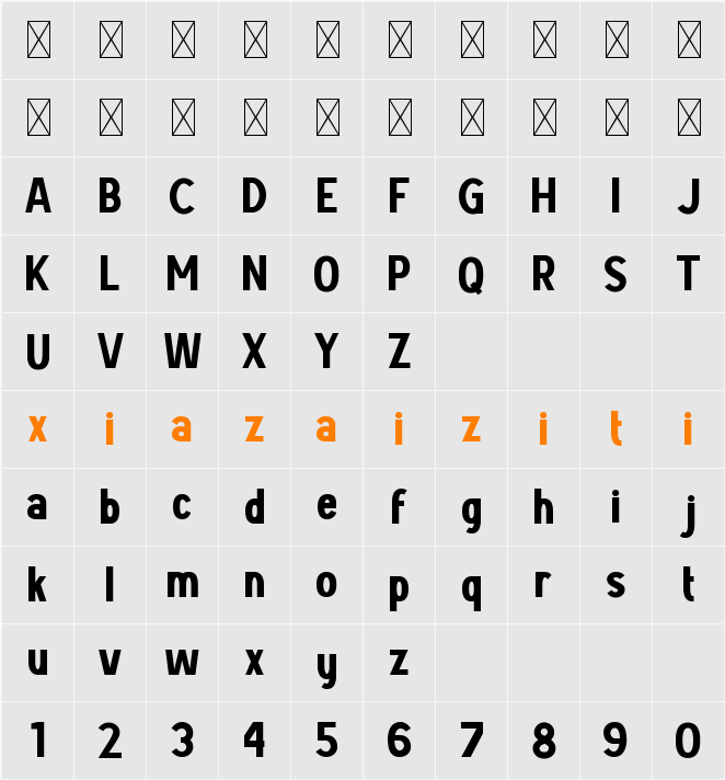 Burgs 字符映射表