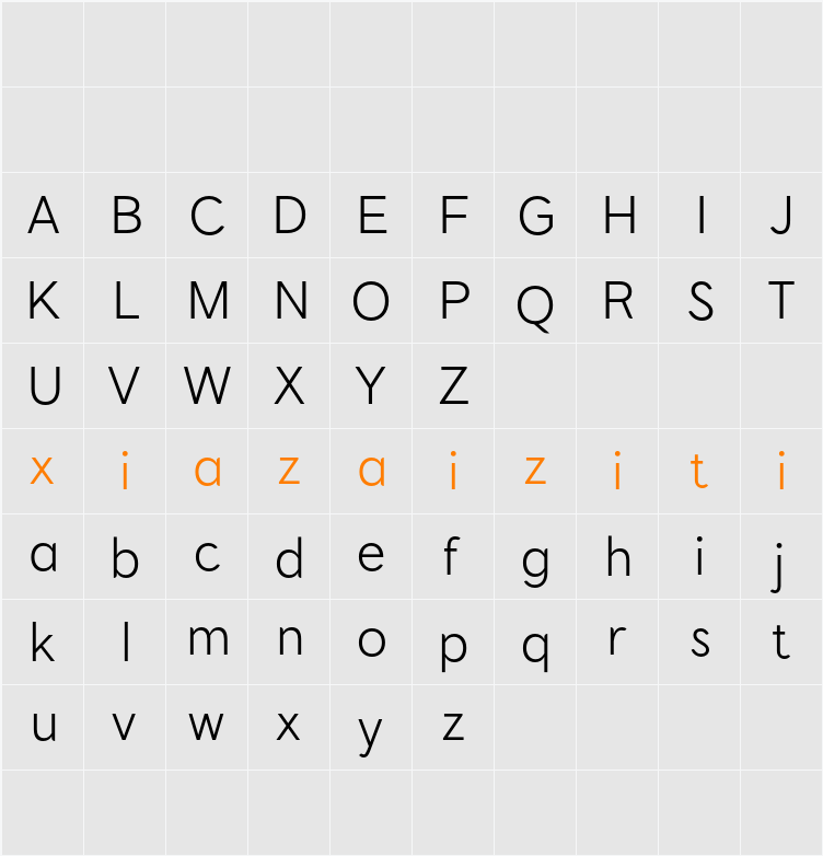 Charsey Demo 字符映射表