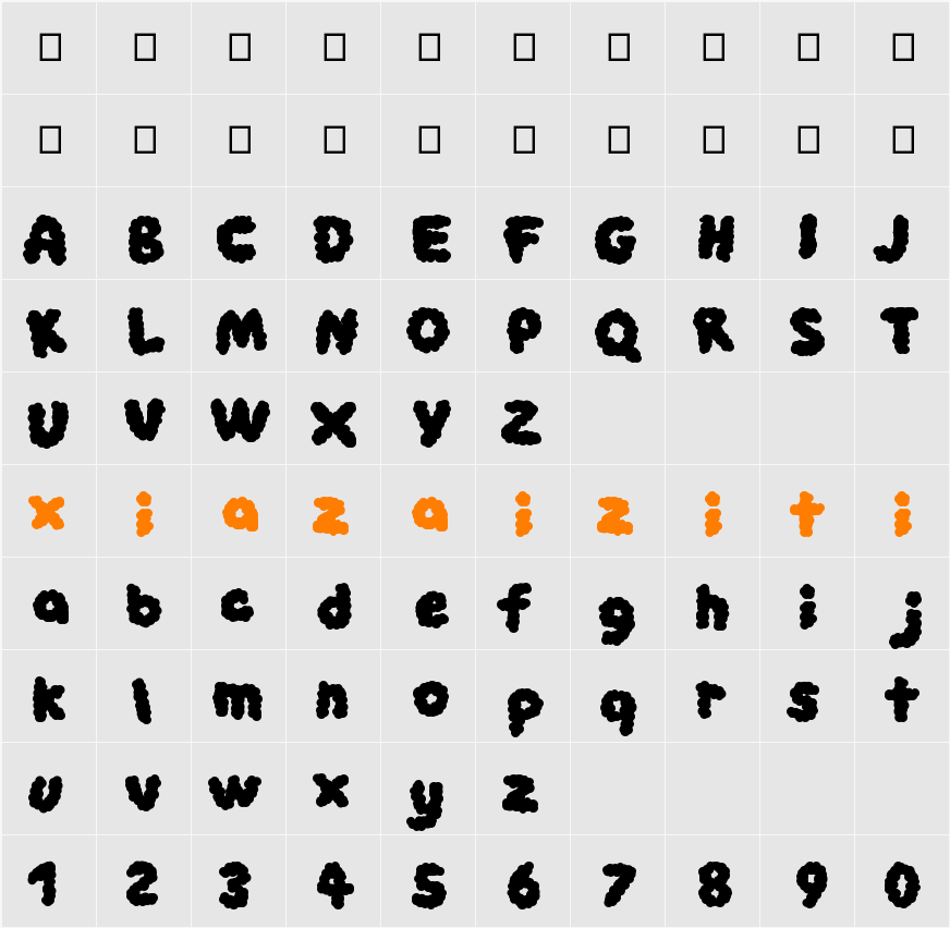 cloudy 字符映射表