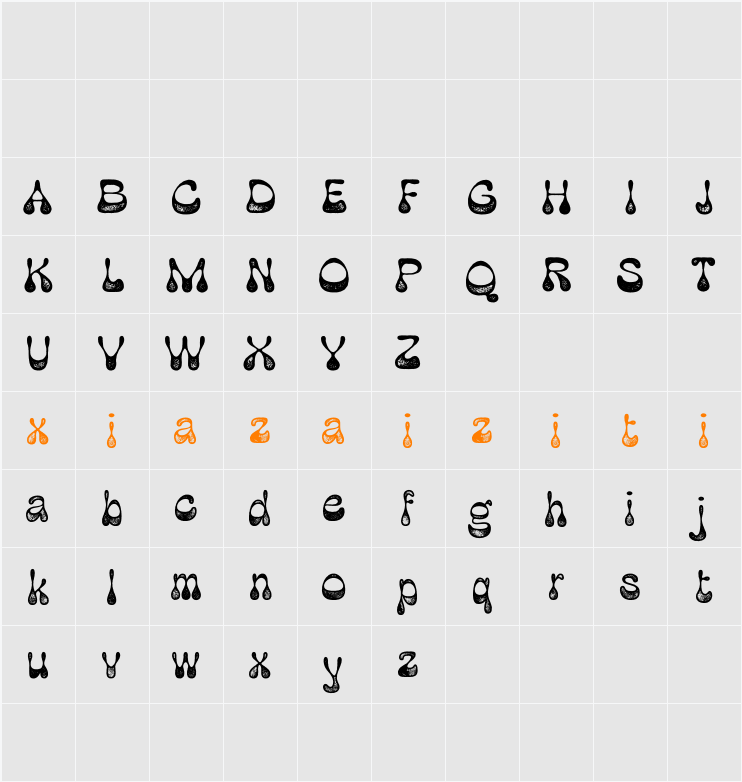 Discota Vintage Demo Stamp 字符映射表