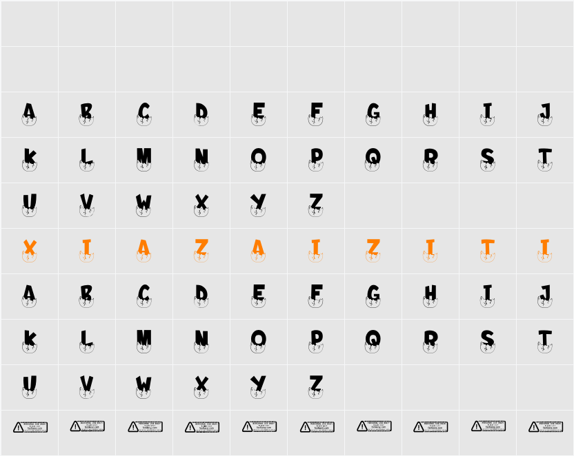 Egg Dino PERSONAL USE ONLY! 字符映射表