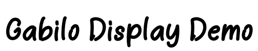 Gabilo Display Demo 字体预览图