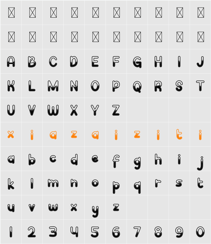 Clever Science Lab 字符映射表