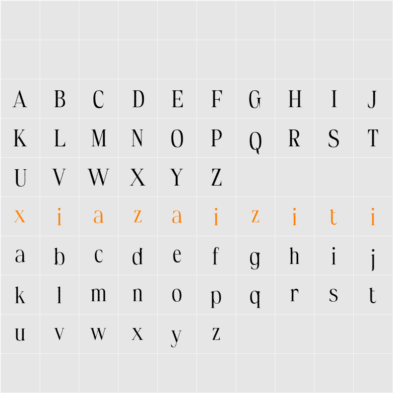 Dincy Rough Demo 字符映射表