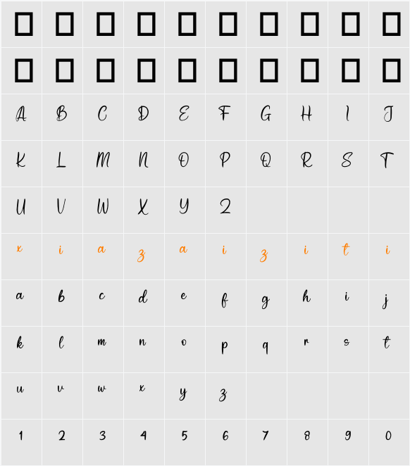 Definicely 字符映射表