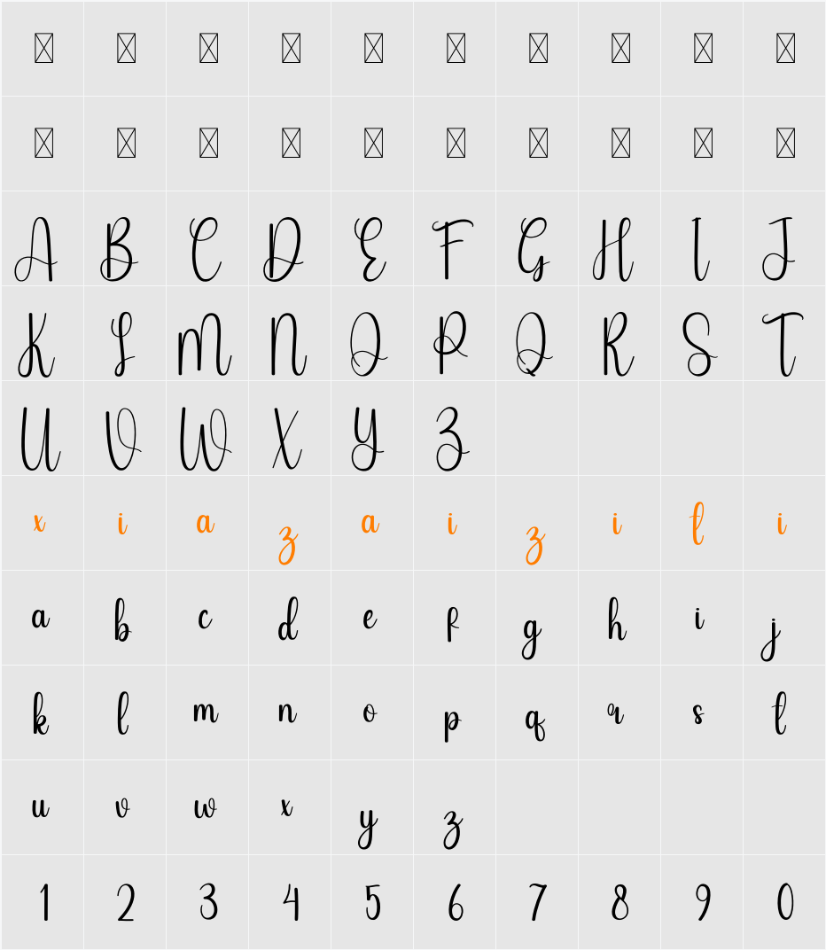 Festival 字符映射表