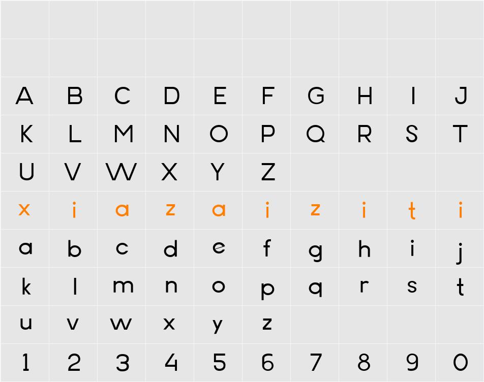 Erigo 字符映射表