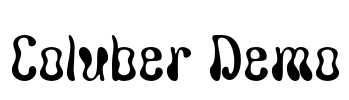 Coluber Demo 字体预览图