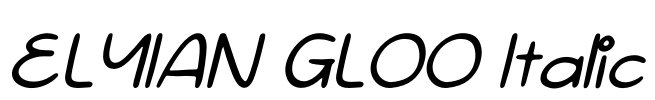 ELYIAN GLOO Italic