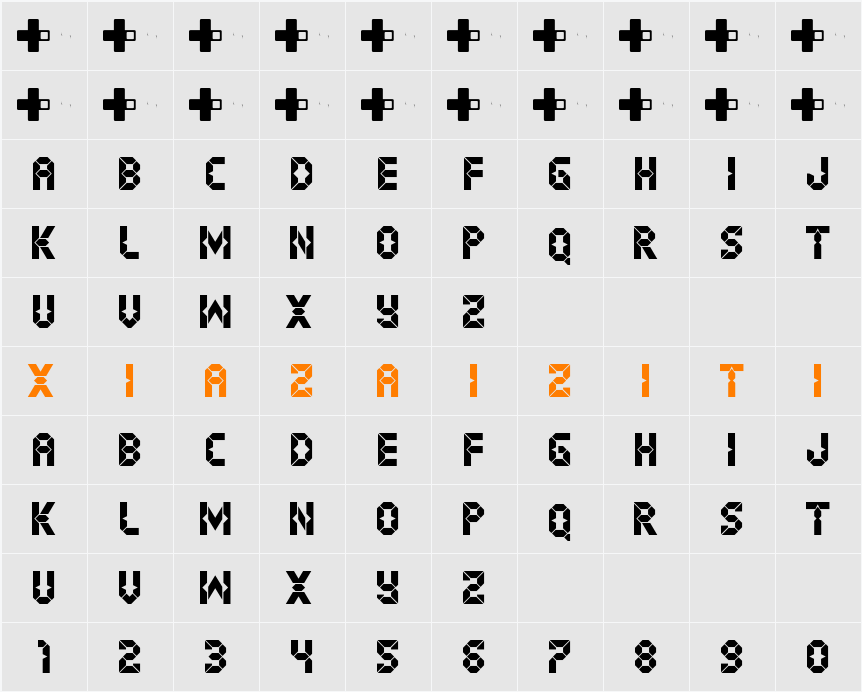 Digital Dystopia 字符映射表